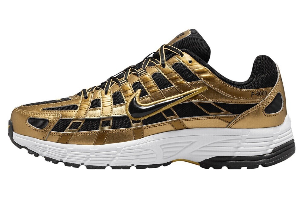 Size 11.5 Nike P-6000 Metallic Gold/Black HQ3030-700 Men's Sneakers